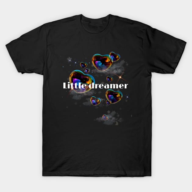 Aesthetic, heart, bubble, cute, soap, little dreamer,  inspiration, colourful, retro, minimal T-Shirt by AGRHouse